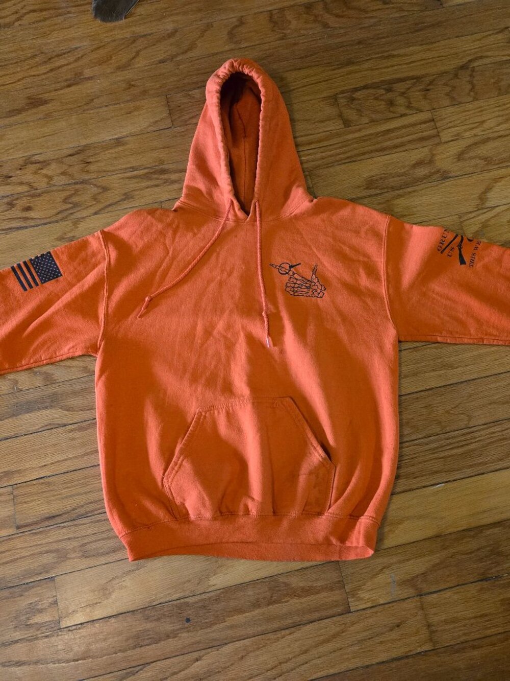 Grunt Style Orange Hoodie. Size M